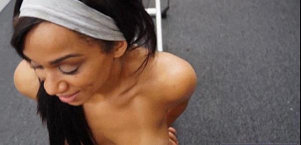 Fit black MILF agrees to workout naked